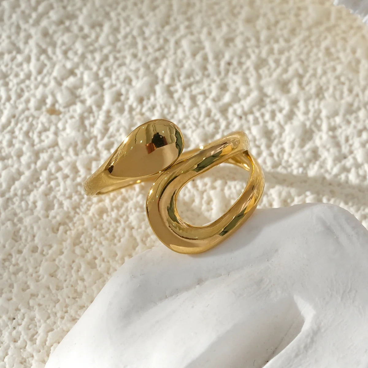 Bague Dorée Câlin Ouverture Devant