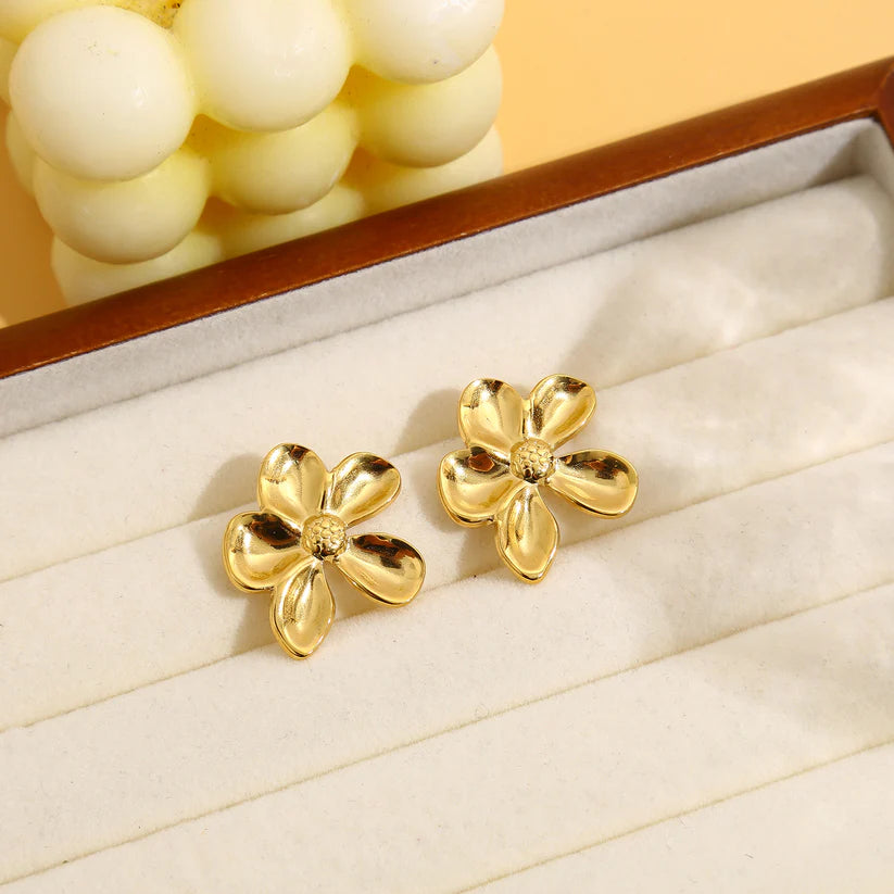 Boucles d'oreilles puces d'oreilles fleurs