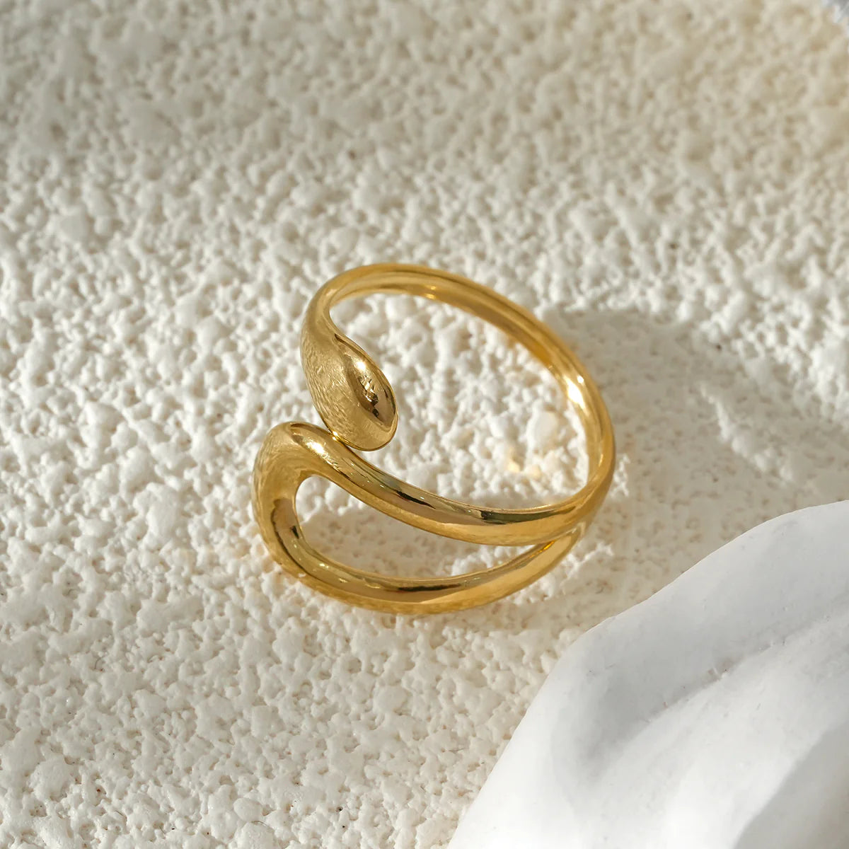 Bague Dorée Câlin Ouverture Devant