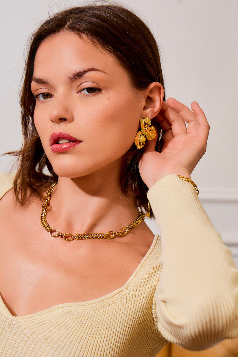 Boucles d'Oreilles MAYA Dorées